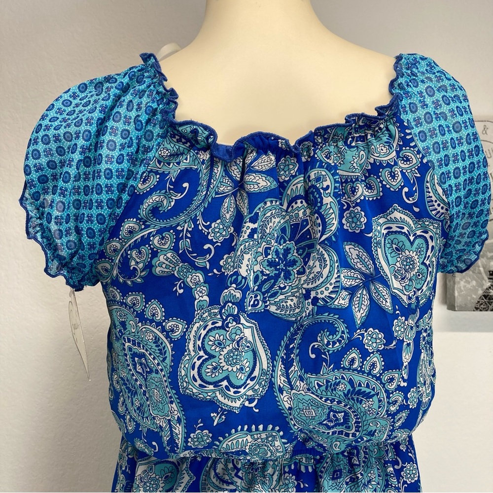 Speechless | Blue Sun Dress size 16 paisley print - Picture 5 of 13